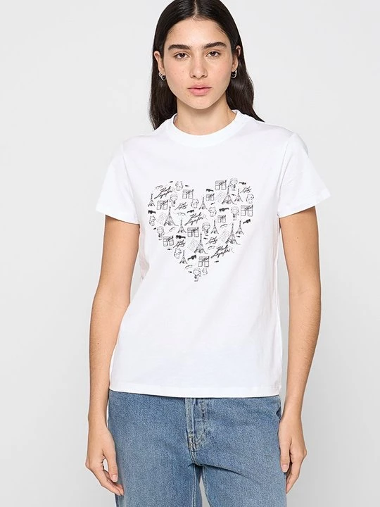 Foto van product T-shirt print KARL LAGERFELD wit