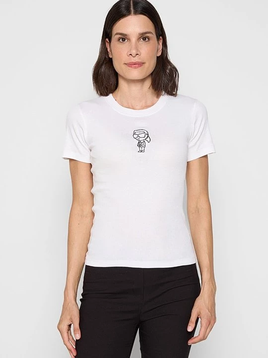 Foto van product T-shirt print KARL LAGERFELD wit