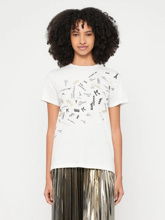Foto van product T-shirt print KARL LAGERFELD wit