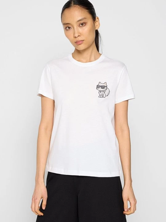 Foto van product T-shirt print KARL LAGERFELD wit