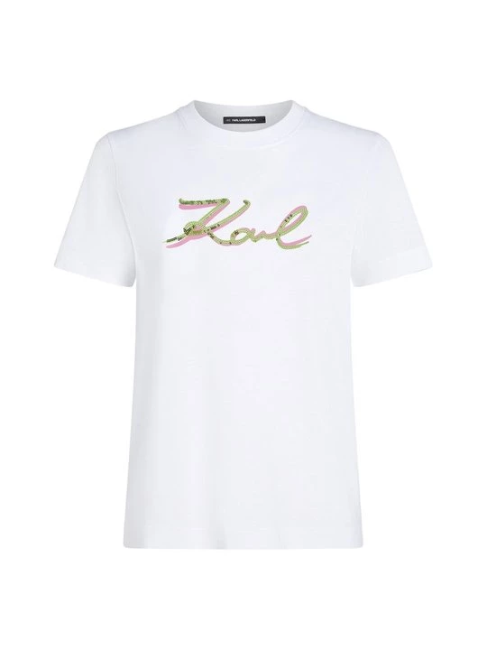 Foto van product T-shirt print KARL LAGERFELD wit