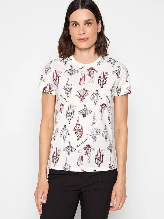Foto van product T-shirt print KARL LAGERFELD wit