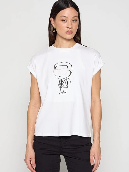 Foto van product T-shirt print KARL LAGERFELD wit