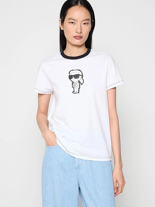 Foto van product T-shirt print KARL LAGERFELD wit
