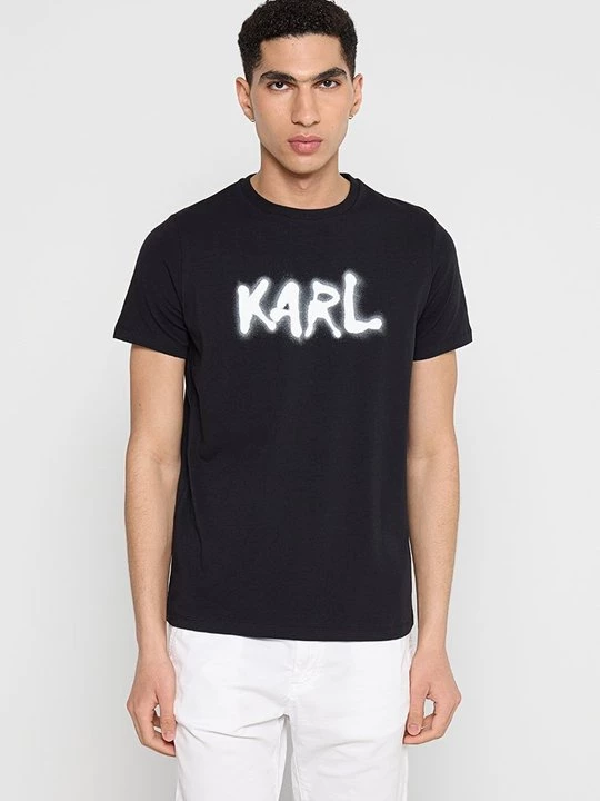 Foto van product T-shirt print KARL LAGERFELD zwart