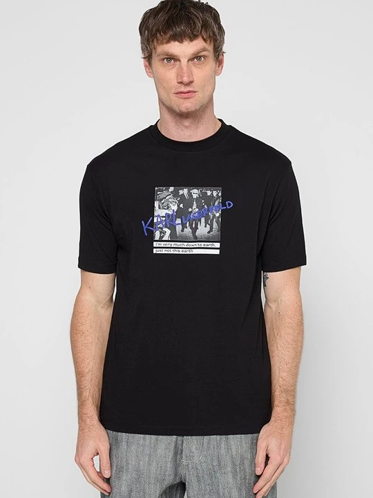 Foto van product T-shirt print KARL LAGERFELD zwart