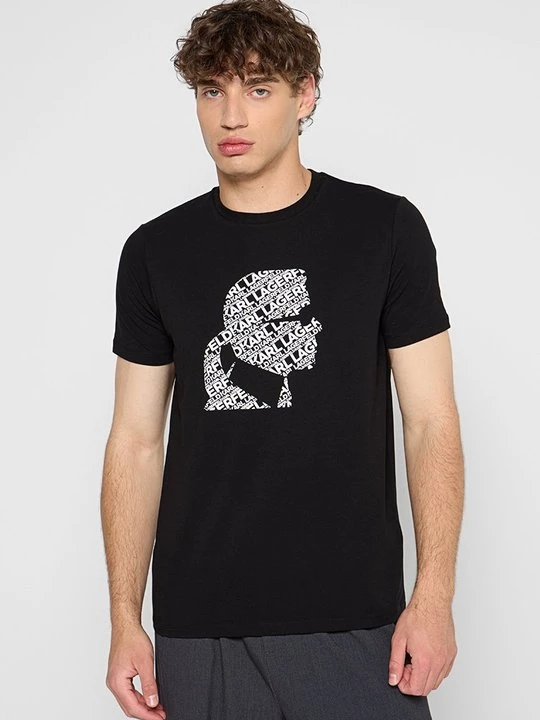 Foto van product T-shirt print KARL LAGERFELD zwart