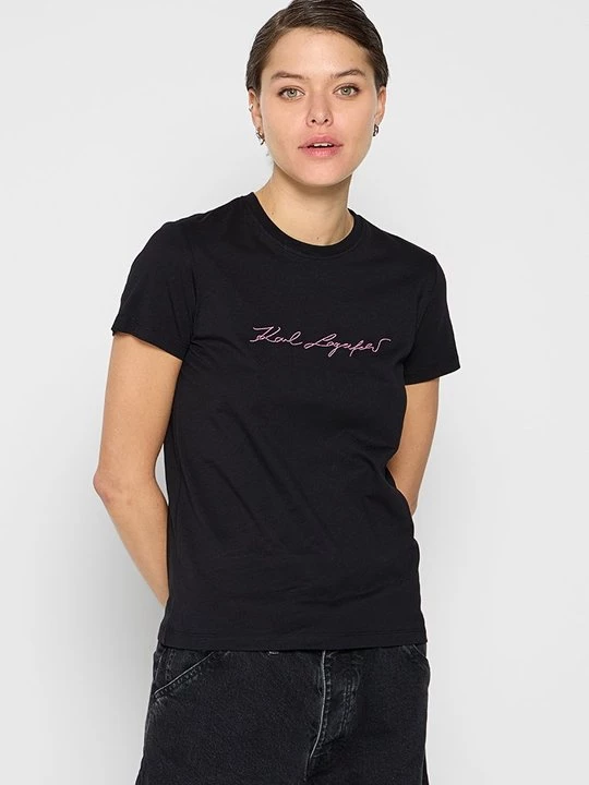 Foto van product T-shirt print KARL LAGERFELD zwart