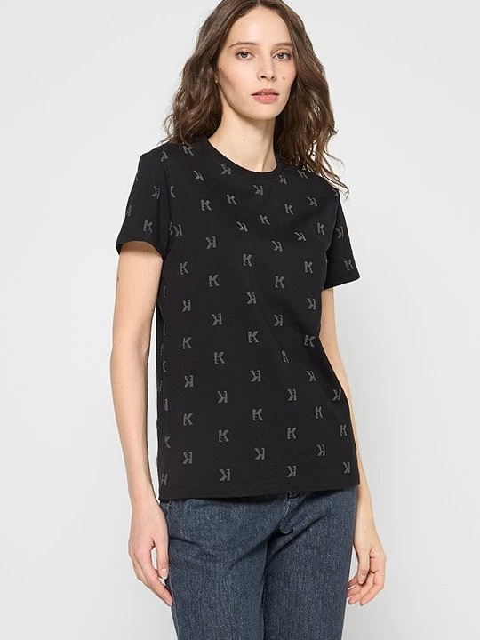 Foto van product T-shirt print KARL LAGERFELD zwart
