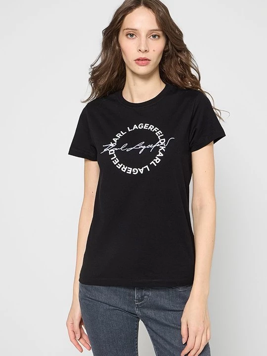 Foto van product T-shirt print KARL LAGERFELD zwart