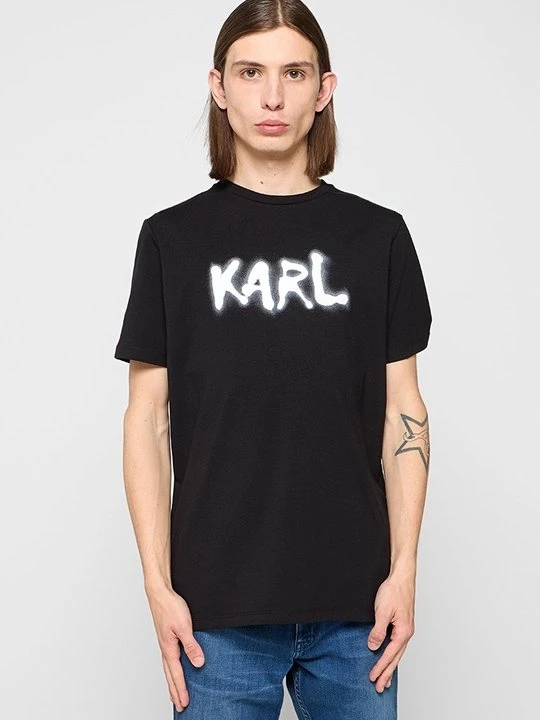 Foto van product T-shirt print KARL LAGERFELD zwart