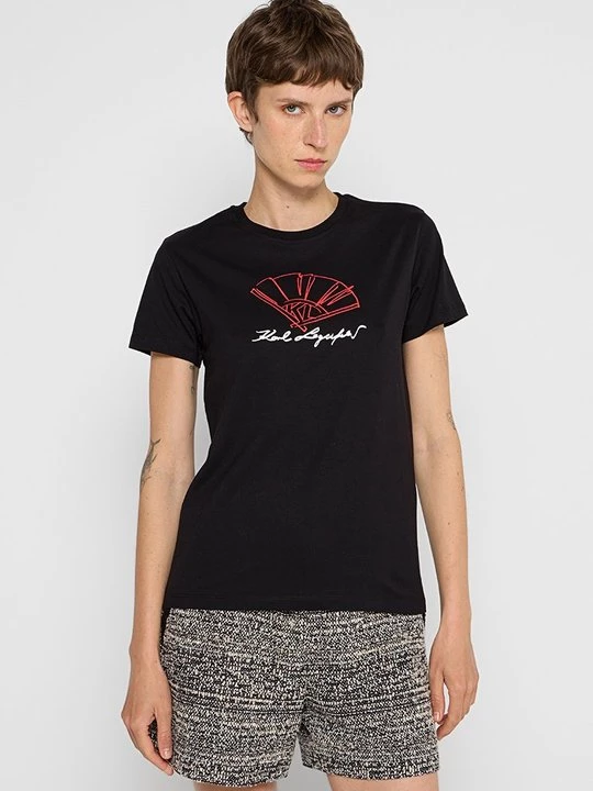 Foto van product T-shirt print KARL LAGERFELD zwart
