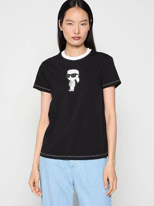 Foto van product T-shirt print KARL LAGERFELD zwart