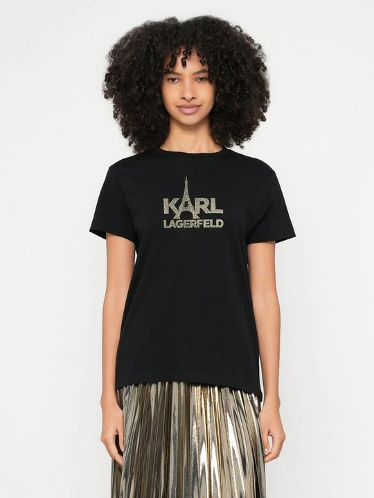 Foto van product T-shirt print KARL LAGERFELD zwart