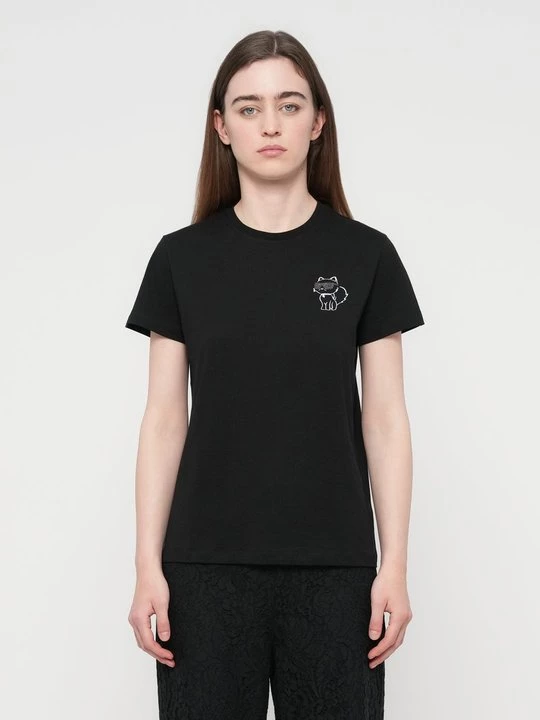 Foto van product T-shirt print KARL LAGERFELD zwart