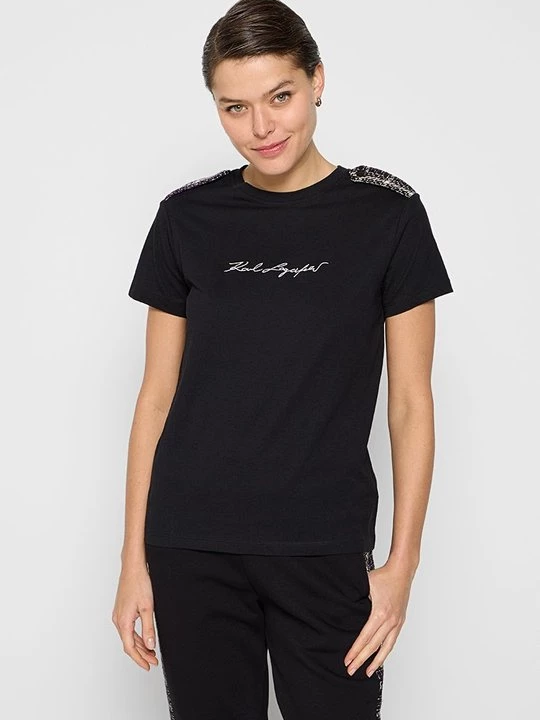 Foto van product T-shirt print KARL LAGERFELD zwart