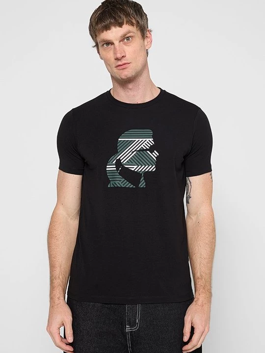 Foto van product T-shirt print KARL LAGERFELD zwart