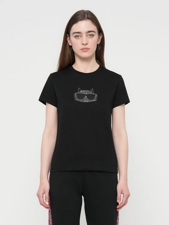 Foto van product T-shirt print KARL LAGERFELD zwart