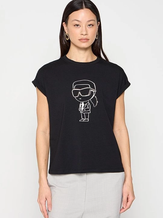 Foto van product T-shirt print KARL LAGERFELD zwart