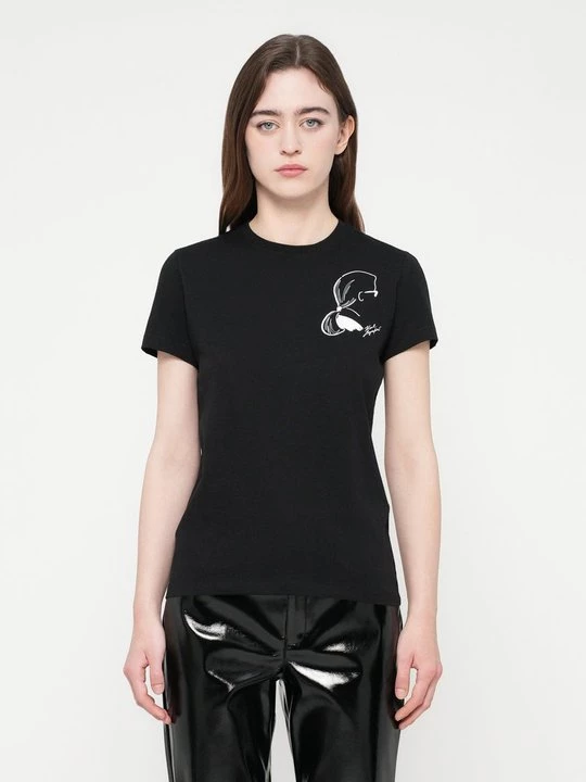 Foto van product T-shirt print KARL LAGERFELD zwart