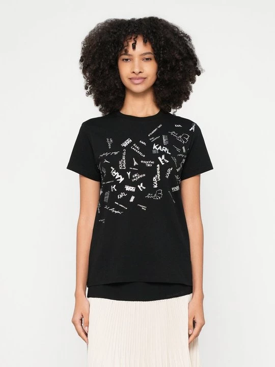 Foto van product T-shirt print KARL LAGERFELD zwart