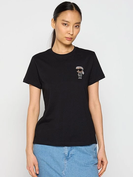 Foto van product T-shirt print KARL LAGERFELD zwart