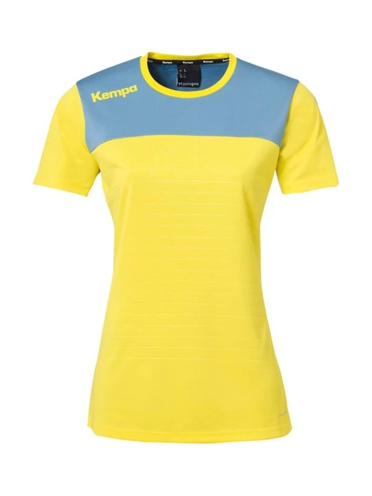 Foto van product T-shirt print Kempa geel
