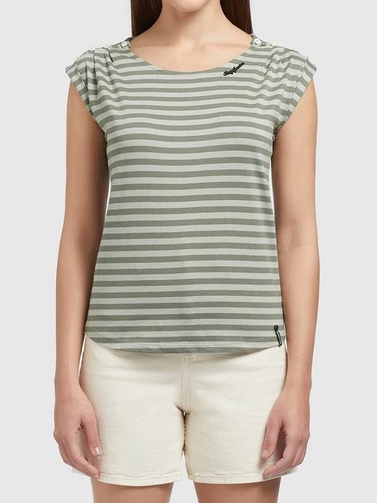 Foto van product T-shirt print khujo olijfgroen