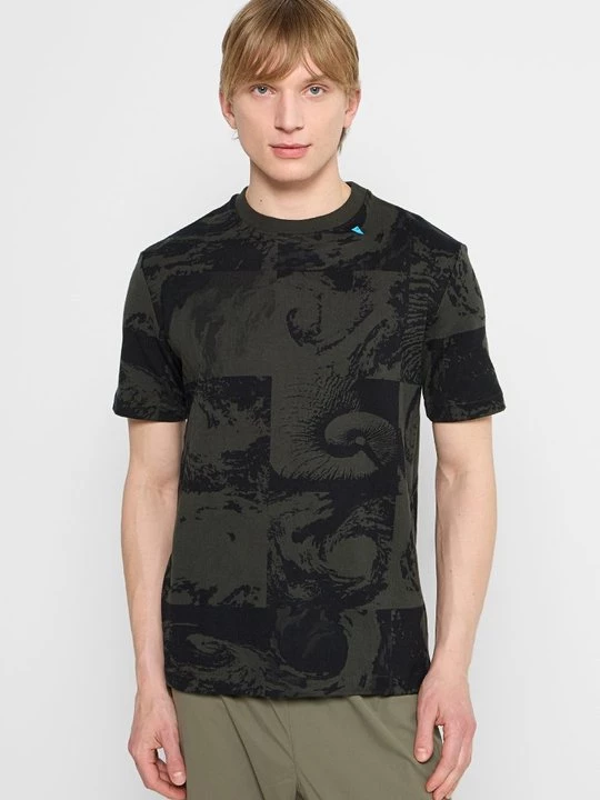 Foto van product T-shirt print Klättermusen kaki