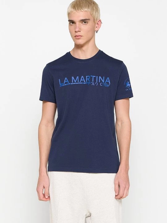 Foto van product T-shirt print La Martina donkerblauw