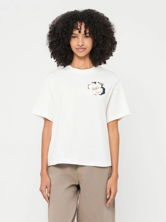 Foto van product T-shirt print Lacoste crème
