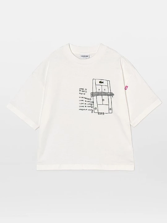 Foto van product T-shirt print Lacoste crème