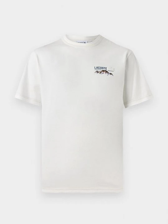 Foto van product T-shirt print Lacoste crème
