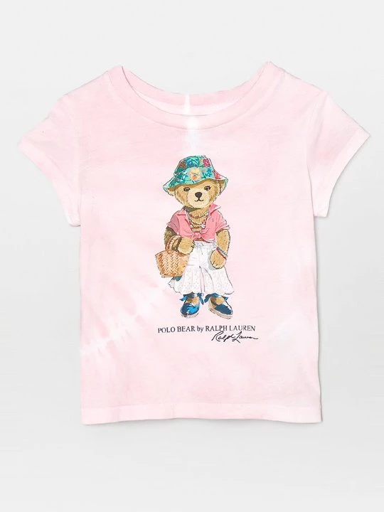 Foto van product T-shirt print Lauren Ralph Lauren donkerroze