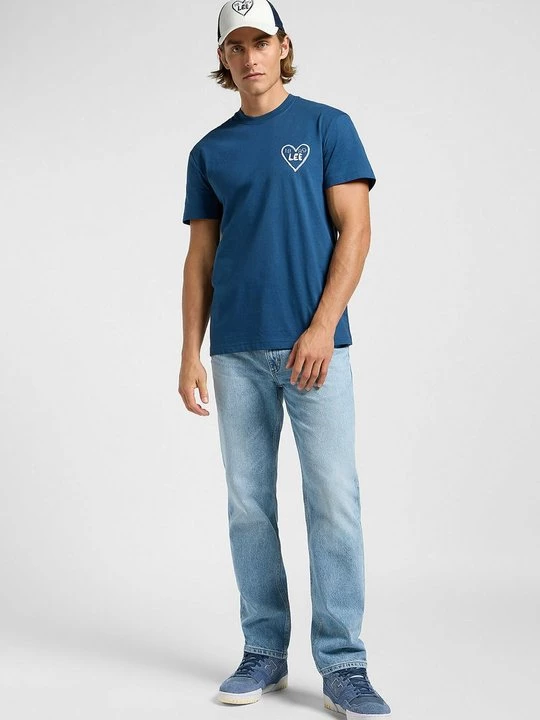 Foto van product T-shirt print Lee blauw