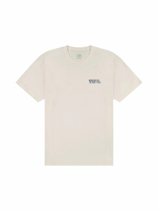 Foto van product T-shirt print Lee crème