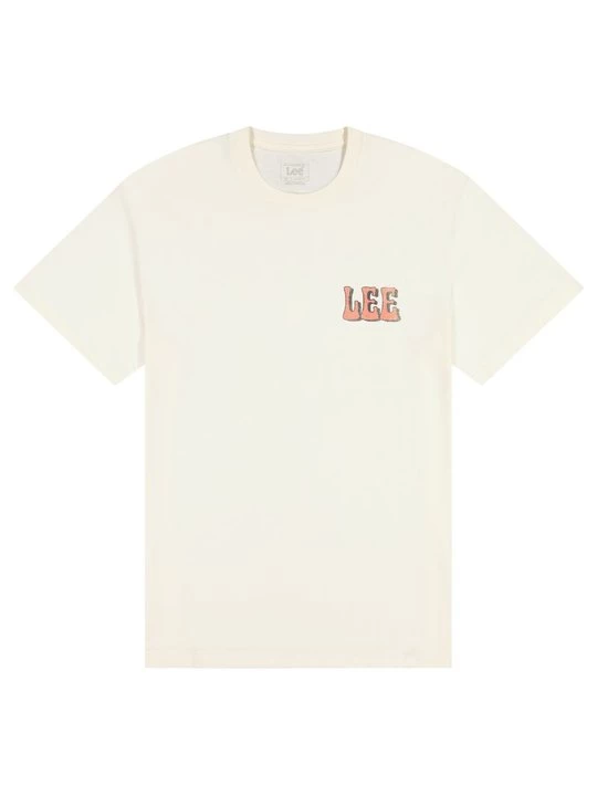 Foto van product T-shirt print Lee crème