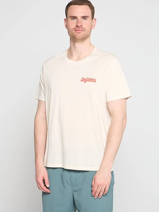 Foto van product T-shirt print Lee crème