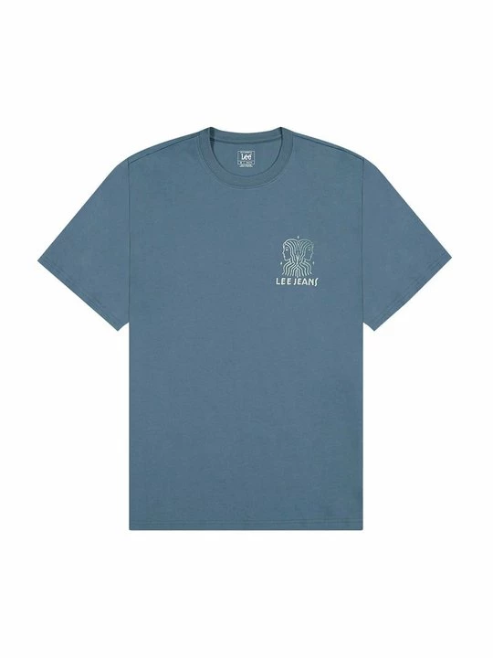 Foto van product T-shirt print Lee donkerblauw