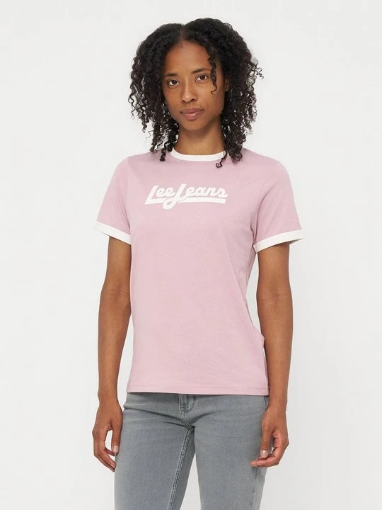 Foto van product T-shirt print Lee mauve