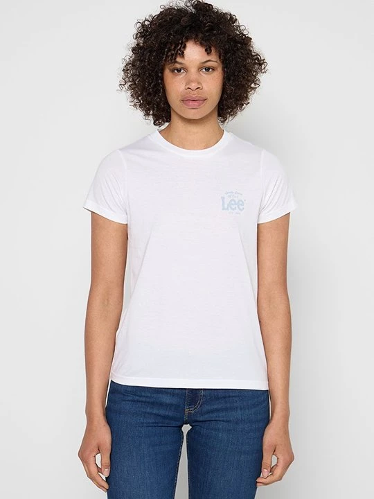 Foto van product T-shirt print Lee wit