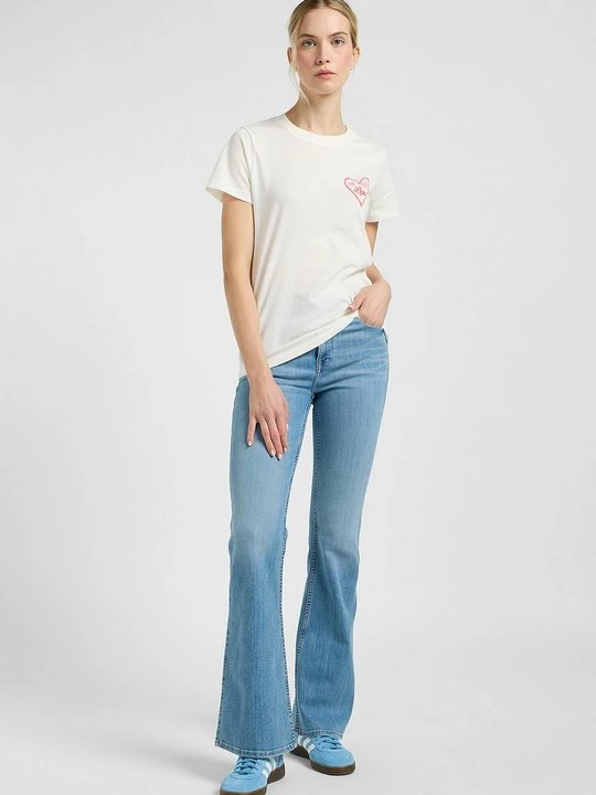 Foto van product T-shirt print Lee wit