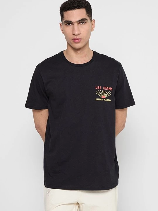 Foto van product T-shirt print Lee zwart