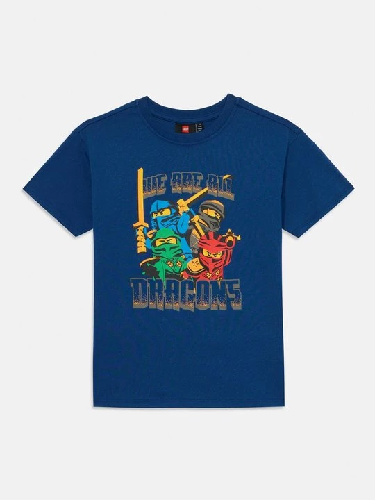 Foto van product T-shirt print LEGO donkerblauw