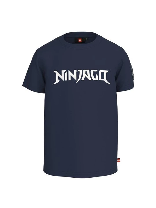 Foto van product T-shirt print LEGO donkerblauw denim