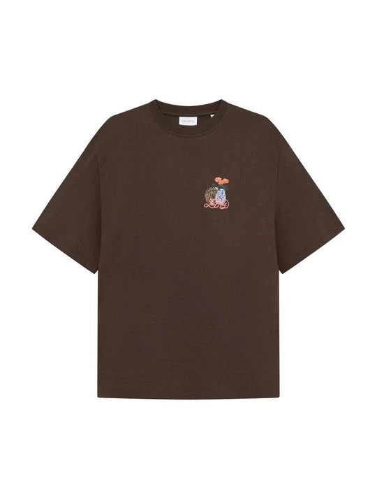 Foto van product T-shirt print Les Deux bruin