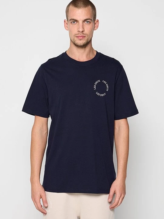 Foto van product T-shirt print Les Deux donkerblauw
