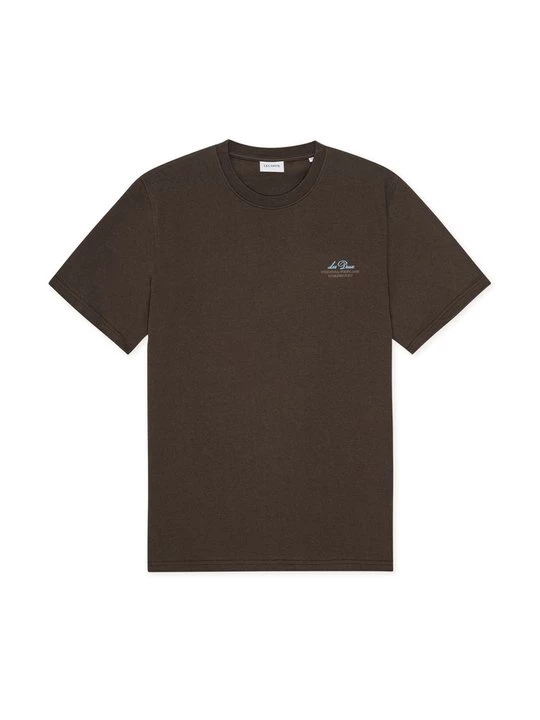 Foto van product T-shirt print Les Deux donkerbruin