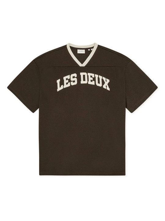 Foto van product T-shirt print Les Deux donkerbruin