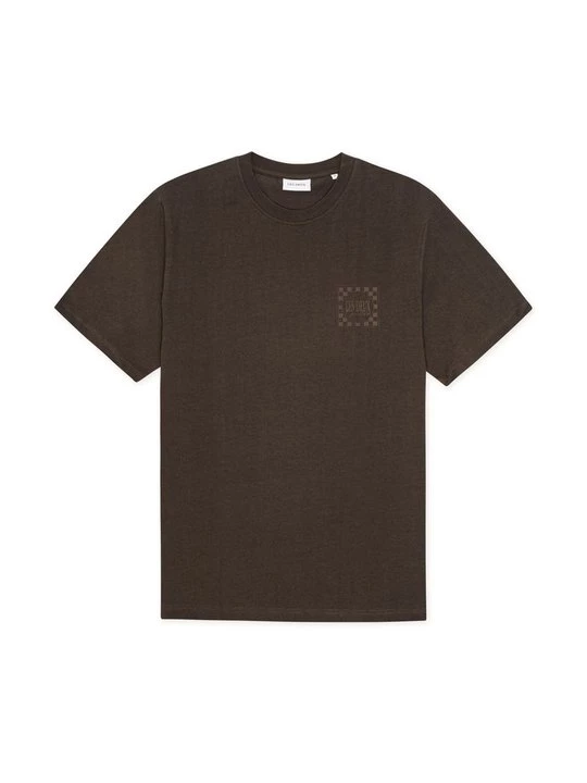 Foto van product T-shirt print Les Deux donkerbruin
